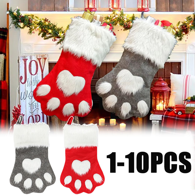 Christmas Stocking Hanging - 1/3/5/10 adet sevimli büyük kapasiteli asılı