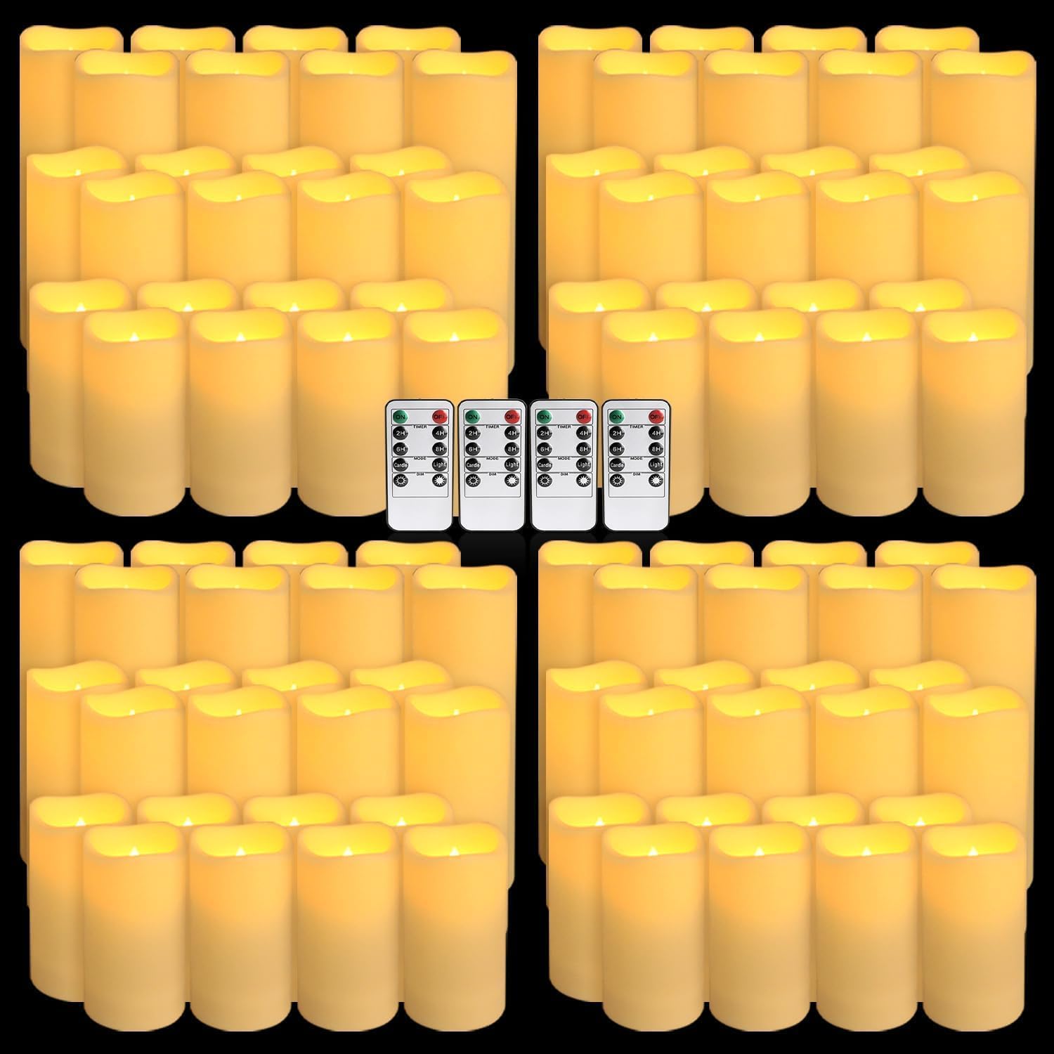 Holiday Candle Set - 96 Adet Su Geçirmez Dış Mekan