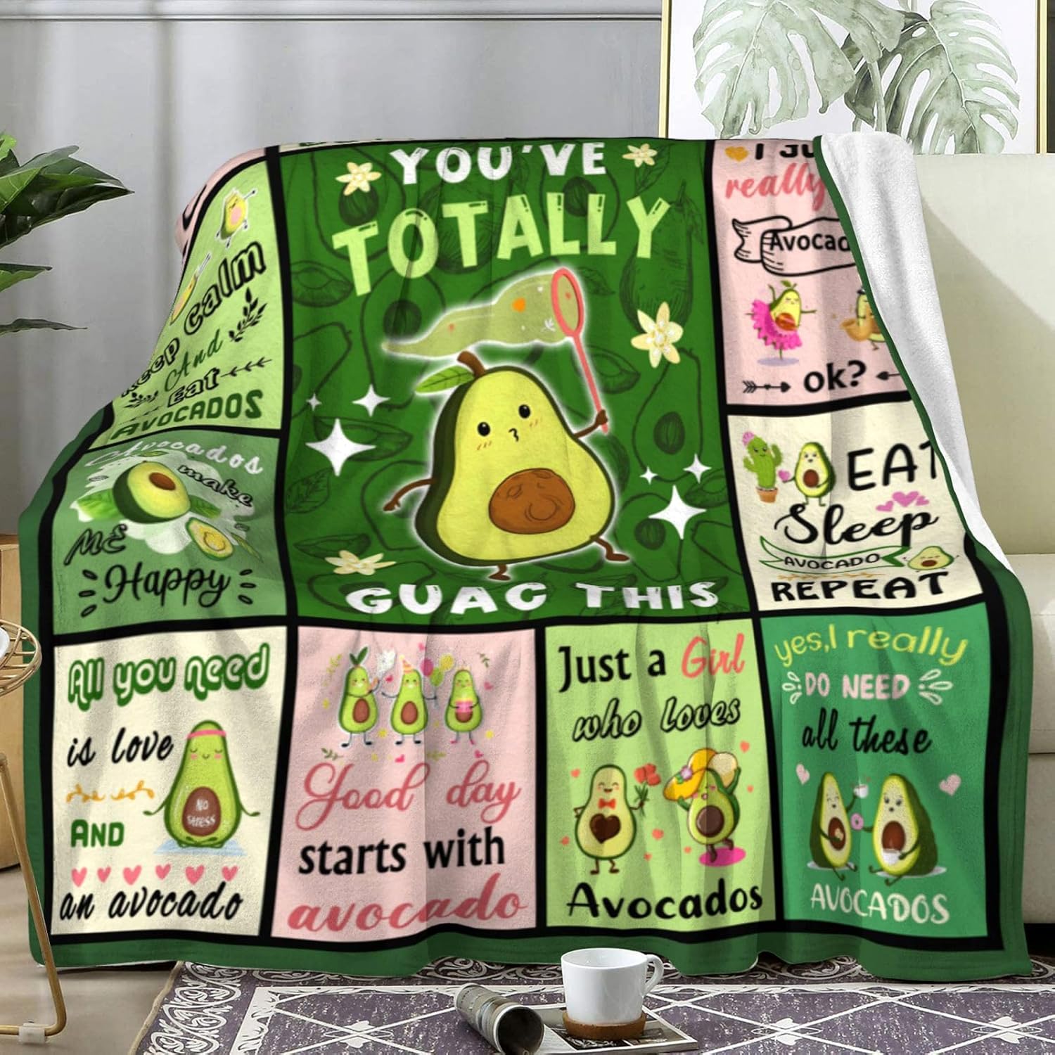 Avokado Battaniye Karikatür Av - Christmas Throw Blanket incelemesi ve fiyatı
