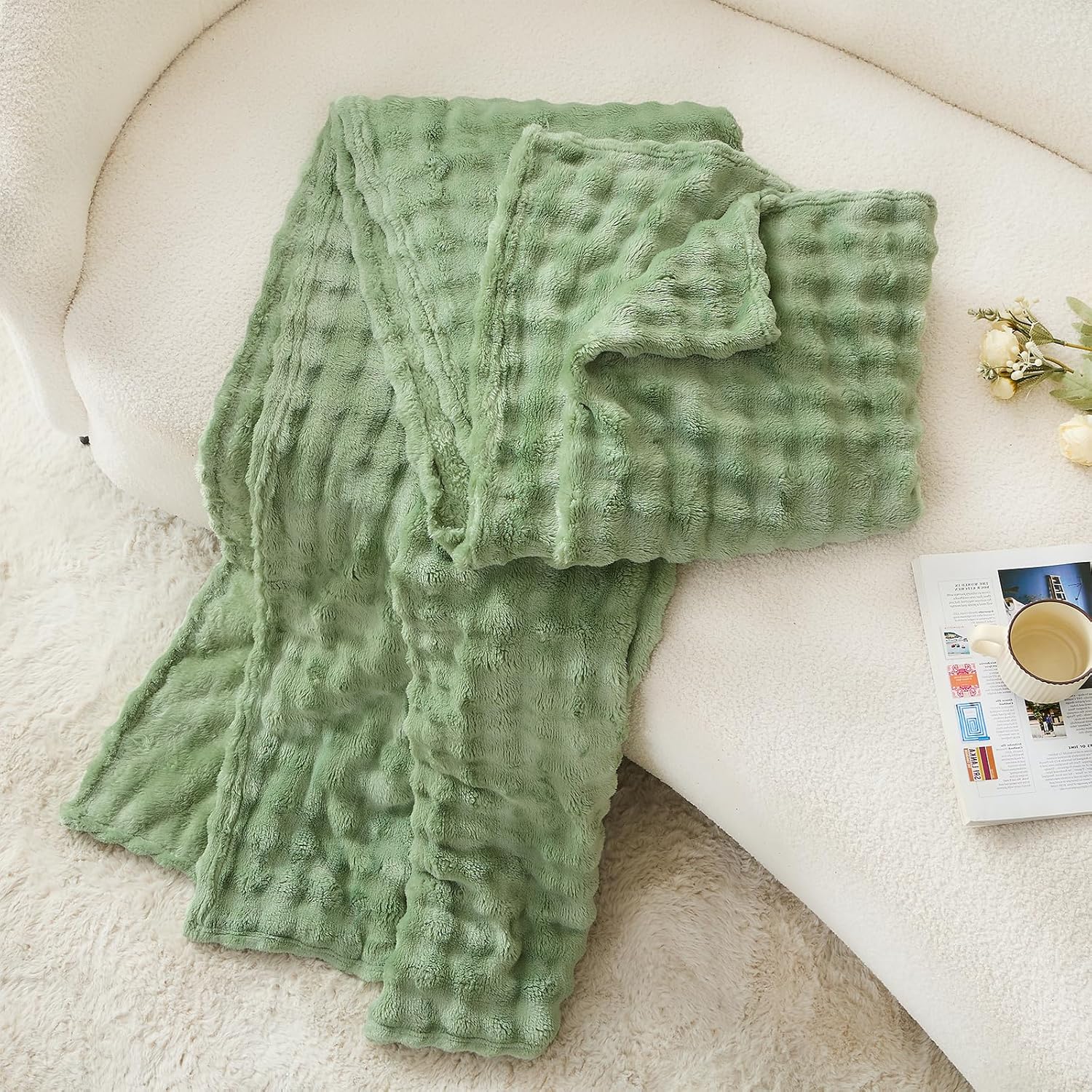 Kanepe için Adaçayı Yeşili Kab - Christmas Throw Blanket incelemesi ve fiyatı