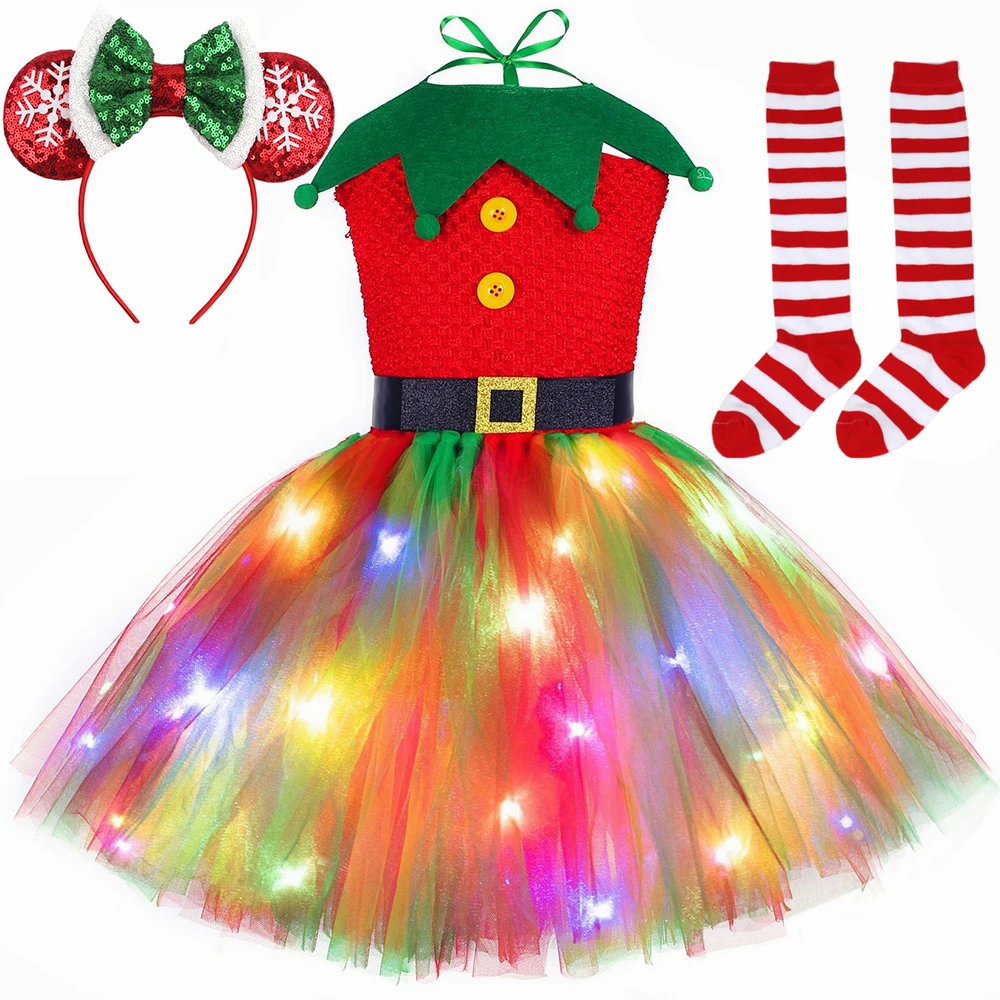Kız Çocukları İçin Noel Tütü E - Elf Costume Christmas incelemesi ve fiyatı