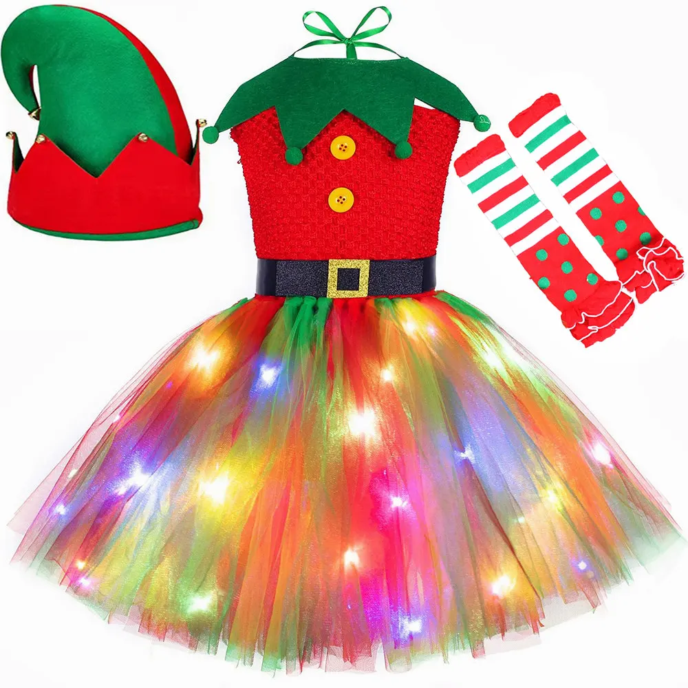 Kız Çocukları İçin Noel Tütü E - Elf Costume Christmas incelemesi ve fiyatı