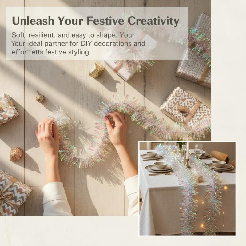 Açık Yeşil Yanardöner Holograf - Tinsel Garland Decoration incelemesi ve fiyatı