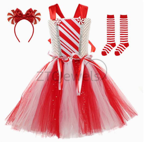 Kız Çocukları Noel Şeker Kamış - Elf Costume Christmas incelemesi ve fiyatı